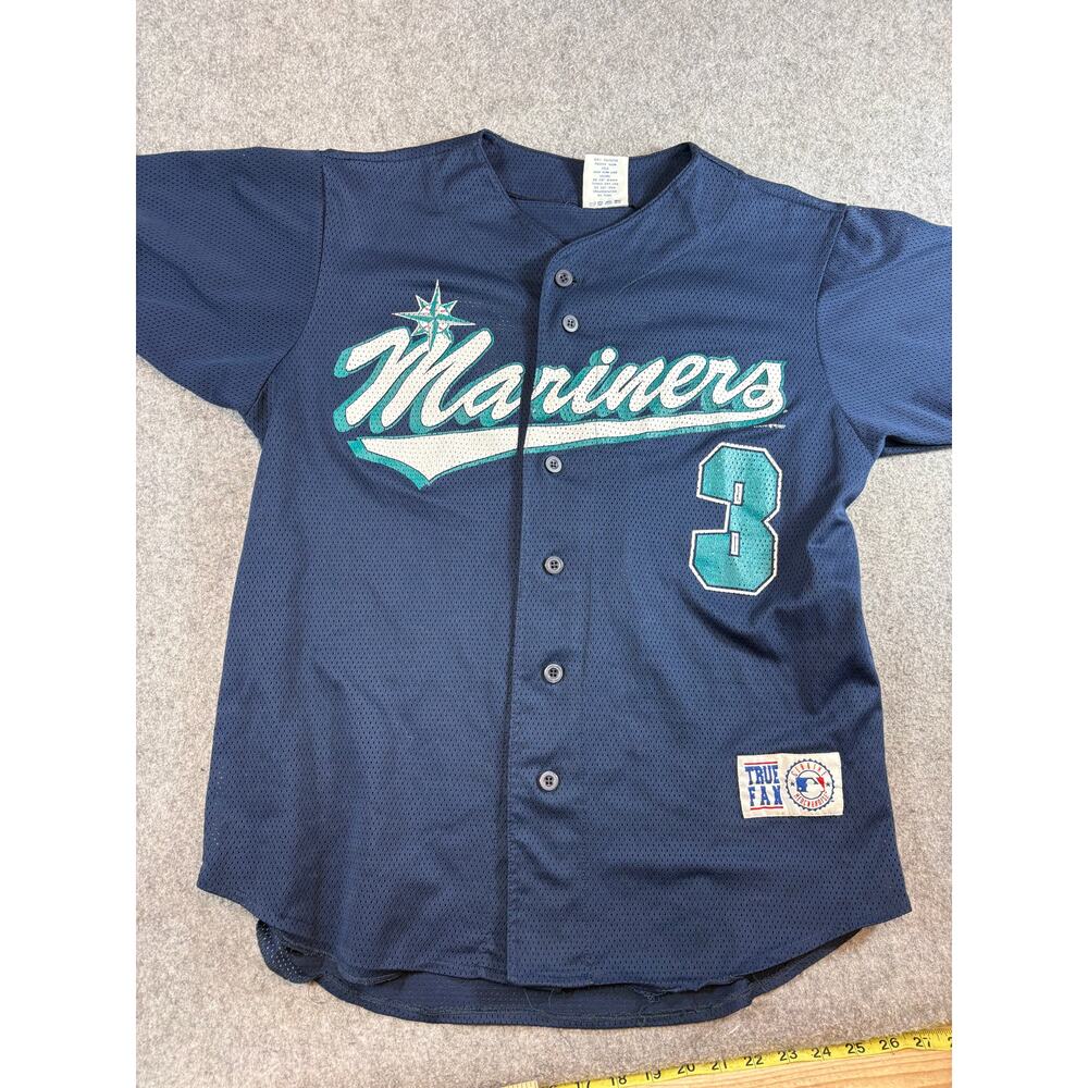 VTG 90s True Fan Seattle Mariners Alex Rodriguez Baseball Jersey Men Medium Blue